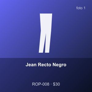 Jean Recto Negro